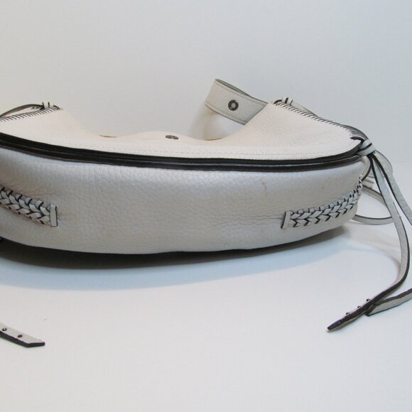 Coach 1941 Whiplash Pebbled Leather in Creme with Fringes, Medium - Picture 5 of 7